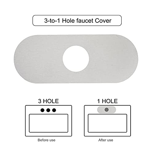 Homevacious 6" Sink Hole Cover Deck Plate for Bathroom Vanity Sink Faucet Escutcheon Brushed Nickel Stainless Steel Faucet Hole Cover Plate - Image 3