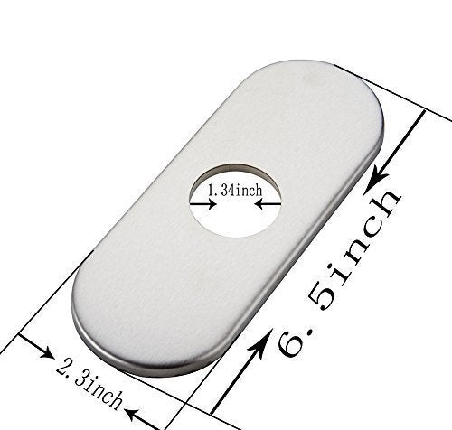Homevacious 6" Sink Hole Cover Deck Plate for Bathroom Vanity Sink Faucet Escutcheon Brushed Nickel Stainless Steel Faucet Hole Cover Plate - Image 4
