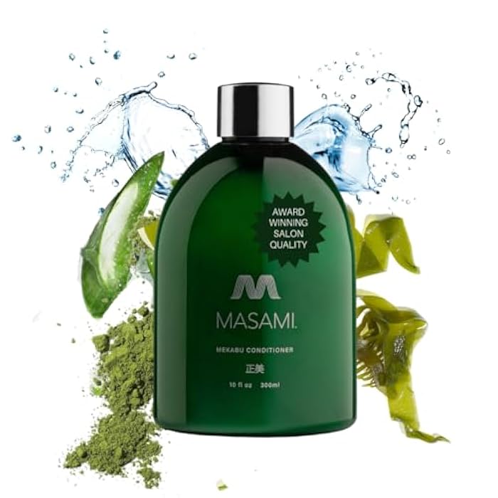 MASAMI Mekabu Hydrating Conditioner| Sulfate Free | Paraben Free | Phthalate Free | Vegan | Cruelty Free | Salon Quality | Color Safe | All Hair Types & Textures | Shiny Hair | Frizz Free - Image 1