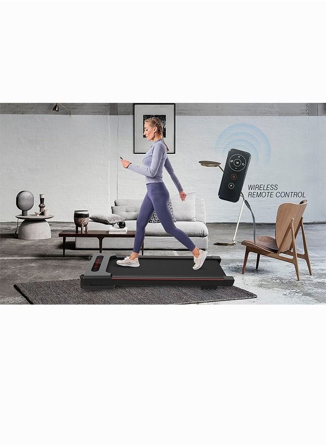 GINPORD - 2-in-1 Electric Treadmill Machine with Wireless Speaker, Remote Control and LED Display, Suitable for Home/Office Use - Image 1