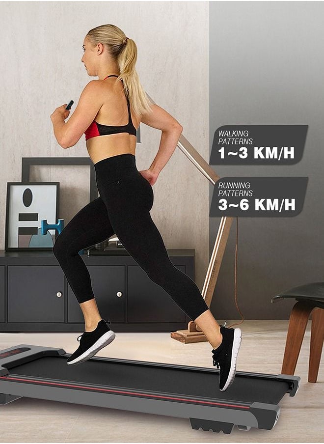 GINPORD - 2-in-1 Electric Treadmill Machine with Wireless Speaker, Remote Control and LED Display, Suitable for Home/Office Use - Image 1