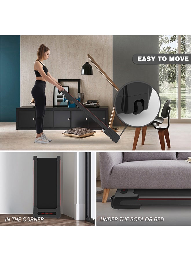 GINPORD - 2-in-1 Electric Treadmill Machine with Wireless Speaker, Remote Control and LED Display, Suitable for Home/Office Use - Image 1