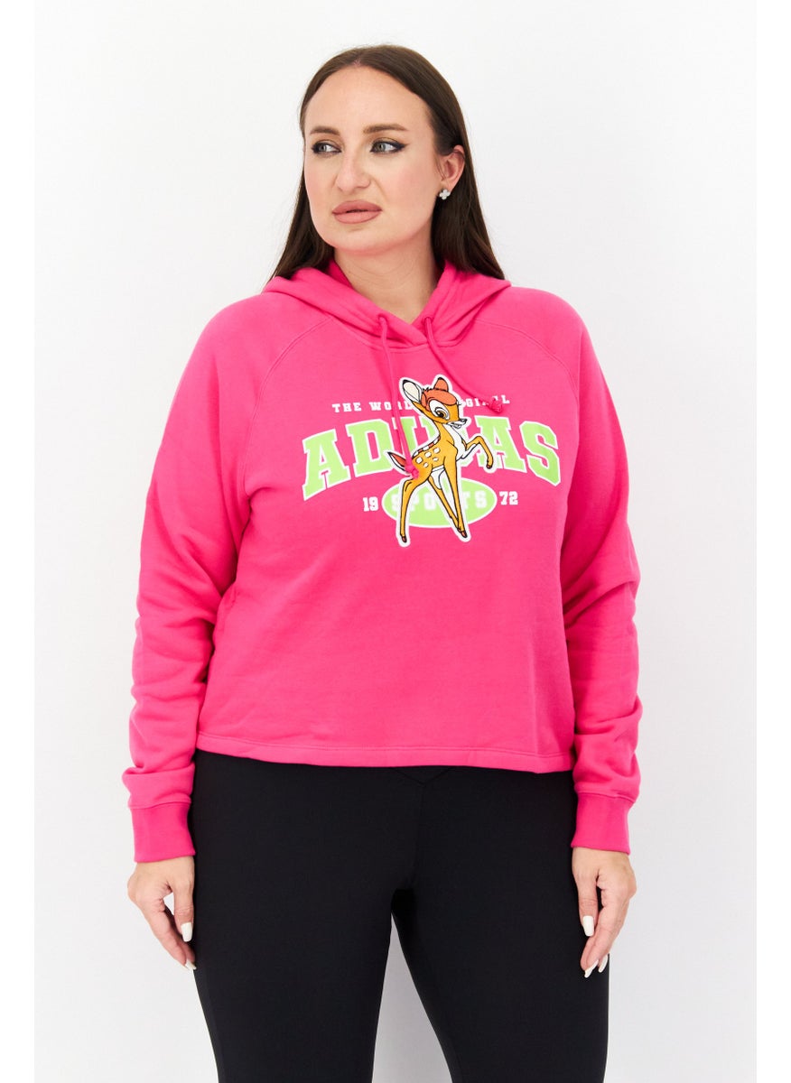 adidas Originals Adidas Originals x Disney Women Sportswear Fit Brand Logo Hoodie, Pink  - Image 1
