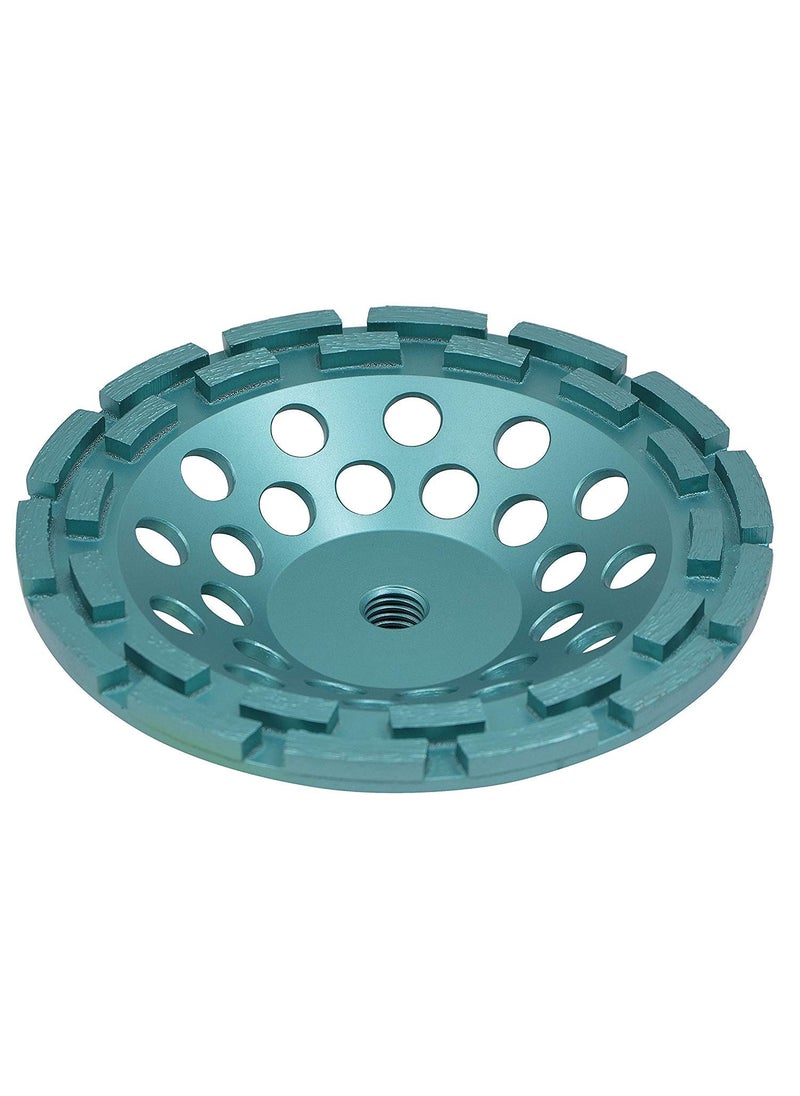 DPT 3Pack 7 Diamond Grinding Cup Wheel for Grinding Polishing and Cleaning Concrete Granite Marble Stone Rock Cement Double Row with 5811 Thread  - Image 1