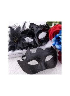 The Bros Couple Masquerade Masks Set, Venetian Party Mask, Plastic Costume Mask Mardi Gras Mask for Women and Men  - Image 3