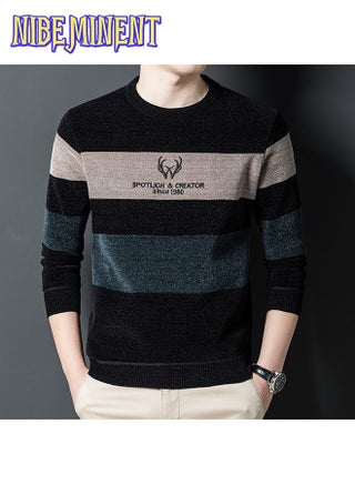 All Match Knitted Color Block Sweater, Men's Casual Warm High Stretch Crew Neck Pullover Sweater For Men Fall Winter - pzsku/ZE67321C0FEE587C072D8Z/45/1741761103/b9d6a359-e434-4554-97aa-2a3ba5c0fce7