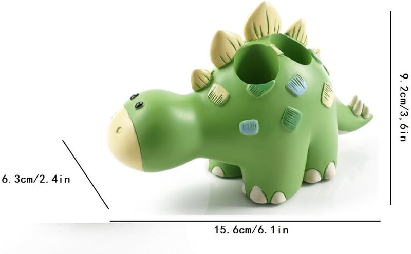 Gesteh Cartoon dianosaur Bath Accessory Set, Soap Dispenser Pump, Toothbrush Holder, Tumbler, Soap Dish (one Set) - Image 2