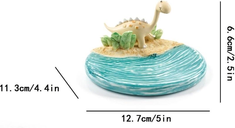 Gesteh Cartoon dianosaur Bath Accessory Set, Soap Dispenser Pump, Toothbrush Holder, Tumbler, Soap Dish (one Set) - Image 5