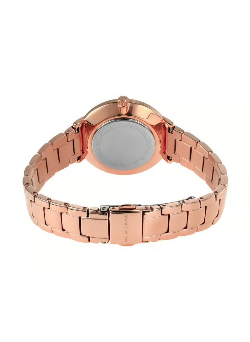 ام كي ساعة نسائية من الذهب الوردي والفولاذ المقاوم للصدأ | MK1040 - Image 2