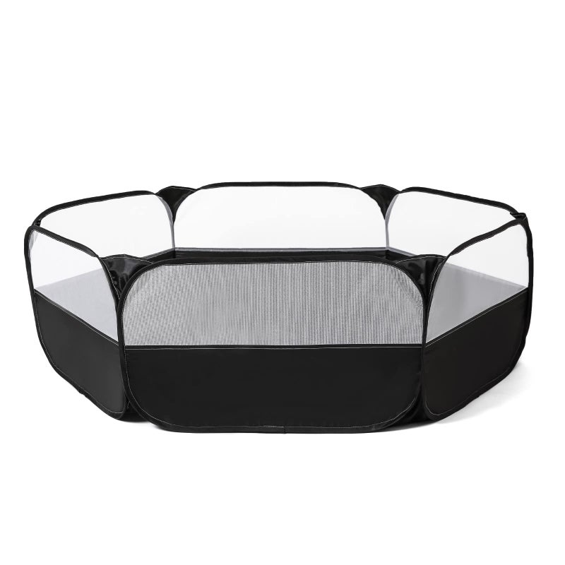TRENDPLAY Foldable Ball Pit for Toddlers, Large Pop Up Ball Pits Kids Play Tent Crawl Playpen Ball Pool Playhouse Playpen with Storage Bag, for Boys Girls Dogs Cats Ferrets Indoor Outdoor, Black - Image 1