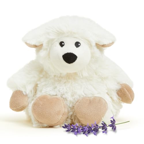 warmies Junior Microwavable & Weighted Stuffed Animals, Sheep - Heated Stuffed Animal Plushie for Warmth & Comfort - Cute Soft Plush Toys for Adults & Children (Boys, Girls, Babies & Toddlers) - Image 1