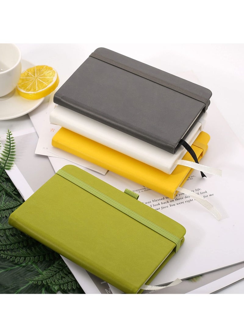 Excefore - Pocket Notebook, 2 Pack Small Notebook with Pen, A6 Size Journal Hardcover Notebook, 3.7”x5.5” Mini Notepad 100Gsm Thick Paper for Office, School (160 Pages, Green) - Image 1