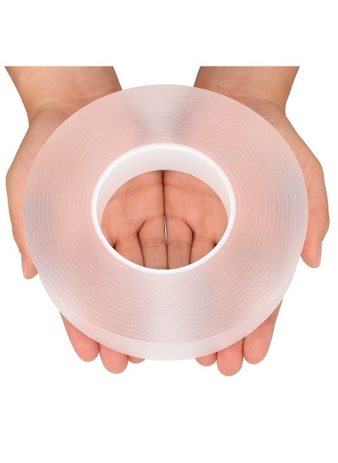 Nano Double-Sided Adhesive Tape - 10 Meter Roll, Strong, Transparent, Washable & Reusable - Multi-Purpose for Home, Office, Arts & Crafts