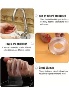 MASIA Nano Double-Sided Adhesive Tape - 10 Meter Roll, Strong, Transparent, Washable & Reusable - Multi-Purpose for Home, Office, Arts & Crafts  - Image 5