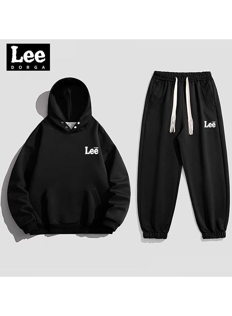 LEE Leisure Sports Suit Cardigan Hooded Sweatshirt Sweatpants Two-piece Set  - Image 1