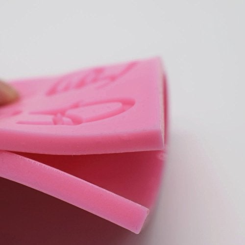 AK ART KITCHENWARE 3PCS Number and Alphabet Silicone Fondant Mold for Decorating Cake Cupcake Cookie Moulds Pastry DIY Bakery Tools SM-831 Pink - Image 3