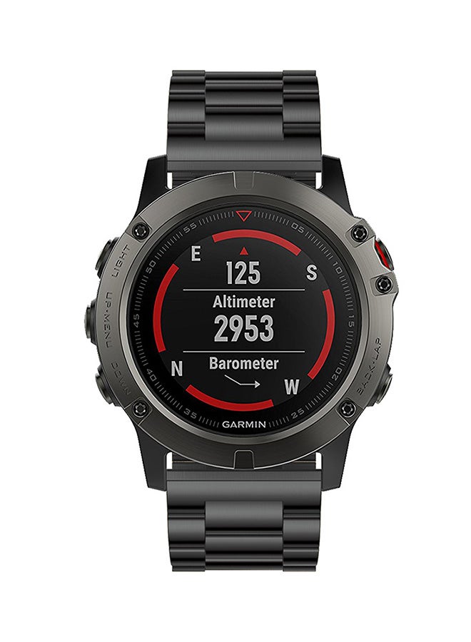 آيسانك سوار ساعة ذكية بديل لساعات جارمين فينيكس 5X أسود - Image 4