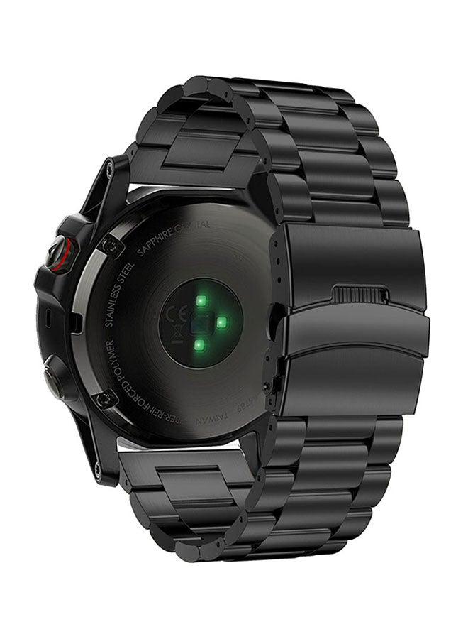 آيسانك سوار ساعة ذكية بديل لساعات جارمين فينيكس 5X أسود - Image 3