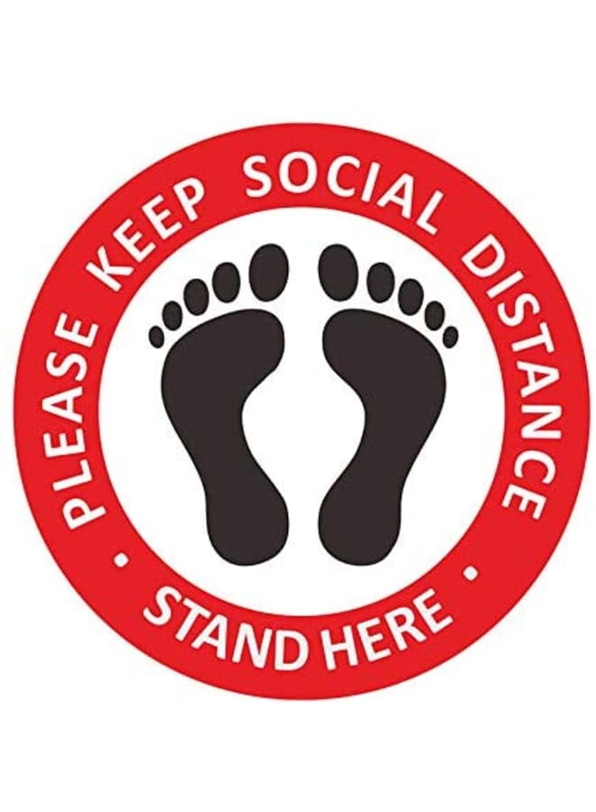 10 Pcs Pack Of 12 Inch Keep Social Distancing Sign