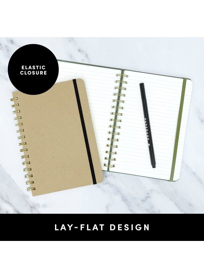 PAPERAGE Graph Paper Spiral Notebook & Journal, (Lavender), 160 Pages, Medium 5.5 inches x 8 inches - 100 GSM Thick Graphing Paper, Hardcover, Double-Wire Grid Spiral Notebook - Image 3
