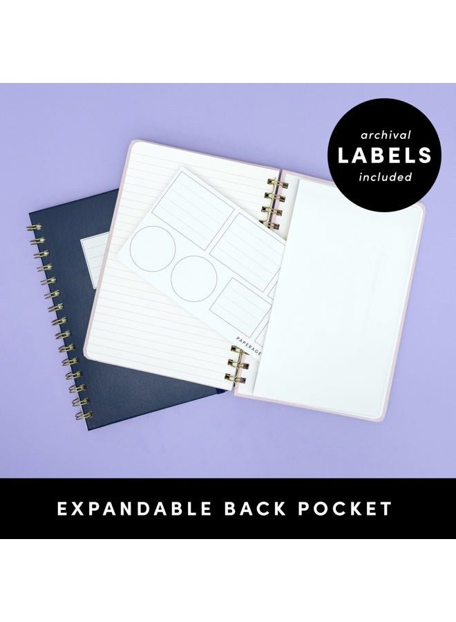 PAPERAGE Graph Paper Spiral Notebook & Journal, (Lavender), 160 Pages, Medium 5.5 inches x 8 inches - 100 GSM Thick Graphing Paper, Hardcover, Double-Wire Grid Spiral Notebook - Image 5