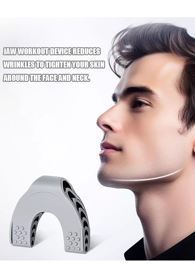 Beyond 3 Pcs Jawline Exerciser, Silicone Jaw Exerciser Workout Kit With Case, 3 Resistance Levels Jawline Sculptor & Jawline Shaper (Black+Blue+Grey)  - Image 3