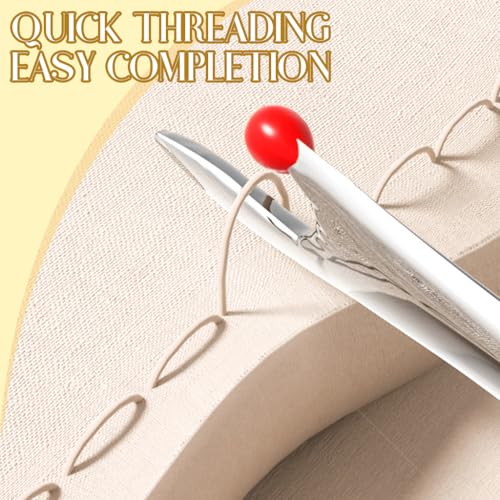 HASTHIP® 2 in 1 Needle Threader Seam Ripper, Automatic Sewing Machine Opening Machine Quilting Supplies Sewing Kit Rapid Sewing Machine Circular Sewing Machine, Beige - Image 4