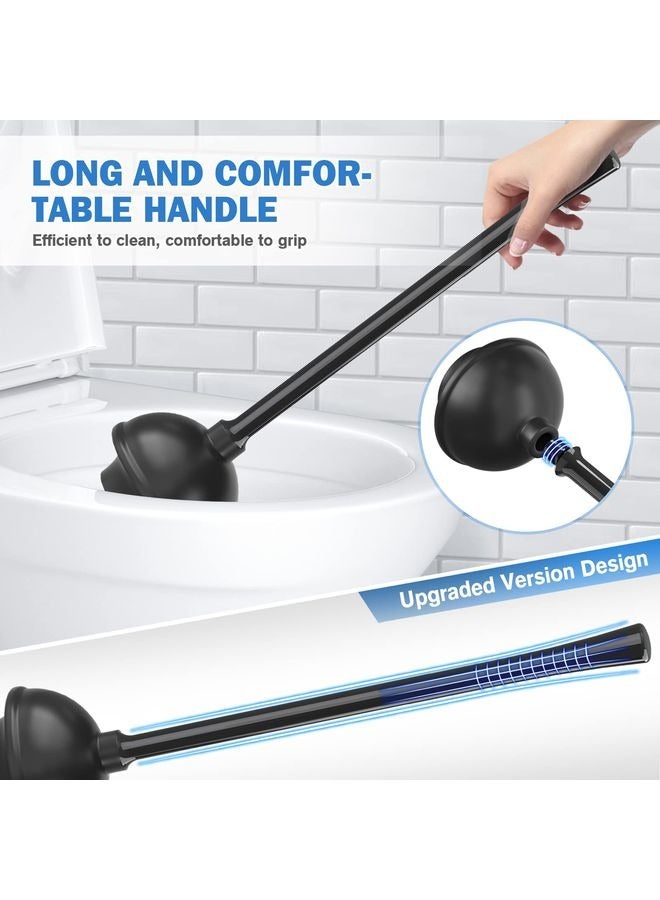 HOMESTAR Toilet Plunger and Brush Set, Silicone Toilet Brush and Plunger with Holder for 5.7-inch Toilet Drain, 2-in-1 Toilet Brush Plunger Combo with Caddy Stand (Black) - Image 5