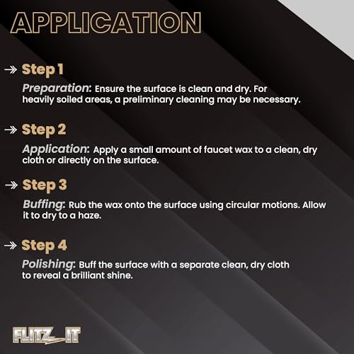 Flitz Faucet Wax - Cleans Metal, Protects Against Fingerprints, Water Spots - Restores Shine - Safe for Nickel, Brass, Copper, Stainless Steel, and More - 3.4 oz - Image 5