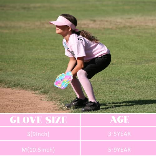 Ausletie Kids Baseball Glove,Softball Gloves,Baseball Softball Mitt for Kids Girls Toddlers, Tee Ball Glove for Training and Beginner, Left Hand Glove, Right Hand Throw - Image 5