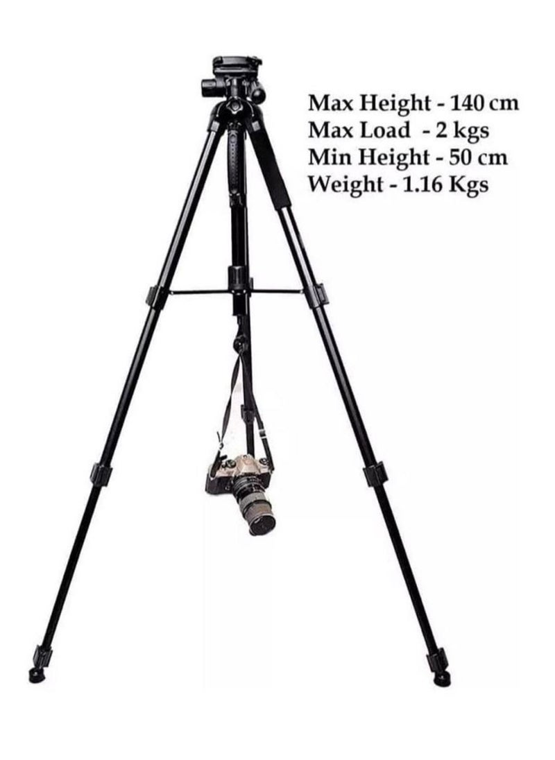 GENNEXT - Camera Tripod with Travel Bag Cell Phone Tripod with Wireless Remote and Phone Holder Compatible with All Cameras Cell Phones Projector Webcam Spotting Scopes - Image 1