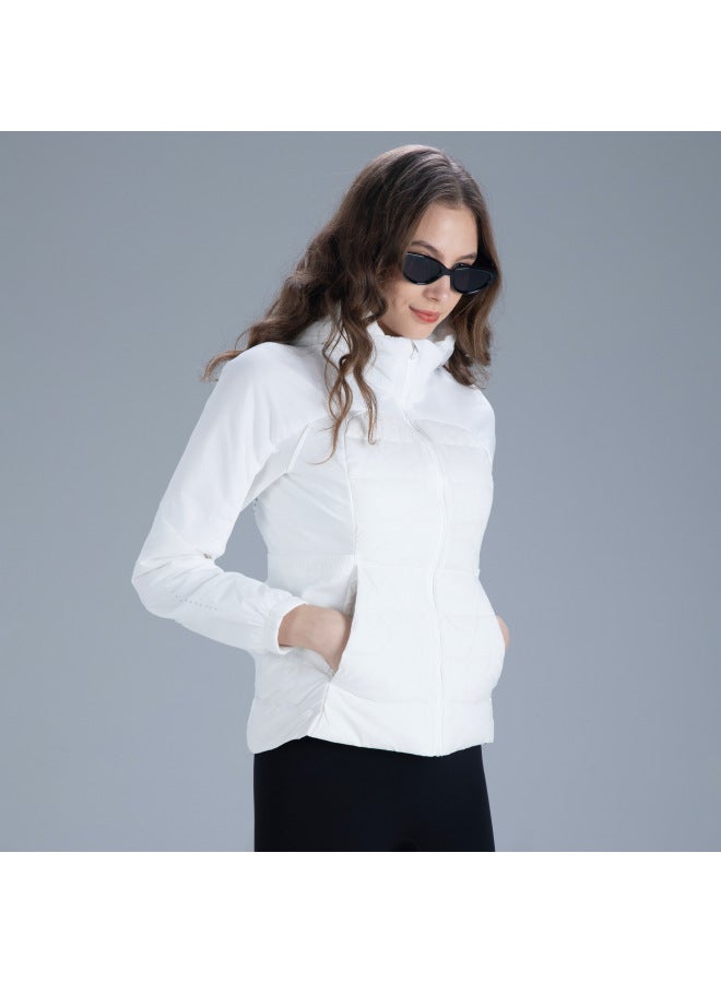 Winter Down Jacket Slim Fit Hooded Running Outdoor Warm Winter Sports Yoga Clothing Jacket Jacket For Women