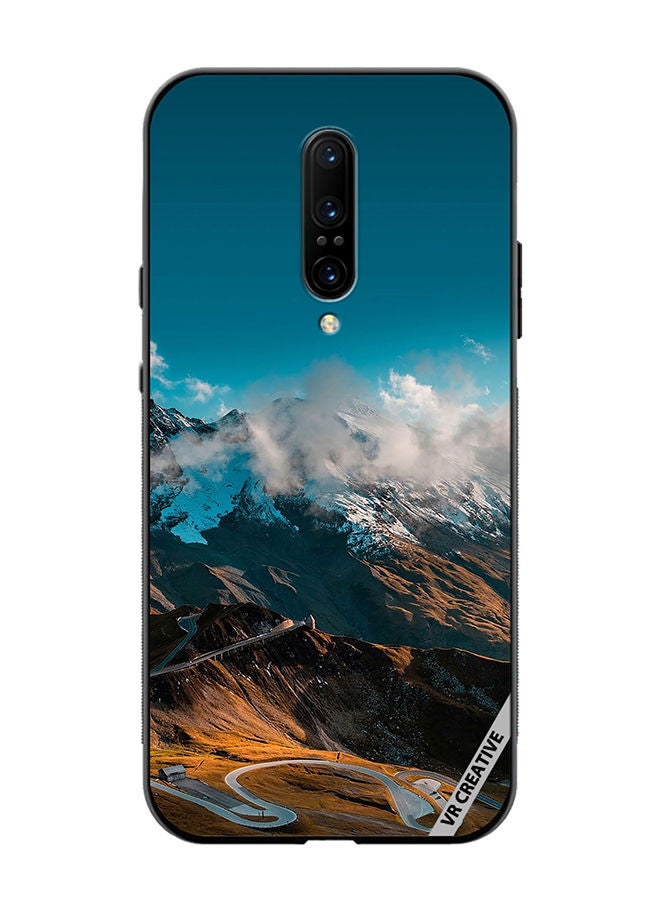 VR CREATIVE Protective Case Cover For OnePlus 7 Pro Road And Mountains Design Multicolour - Image 1