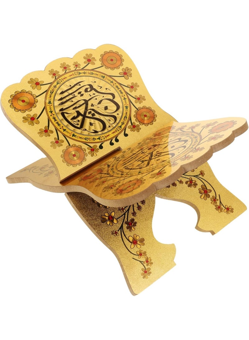 توب ون حامل كتاب قابل للطي من الخشب، حامل مصحف وكتاب مقدس، رف قراءة للمسلمين، حامل عرض للمجلات وكتاب الطهي، مثالي للعرض والقراءة والصلاة في المصلى - Image 4