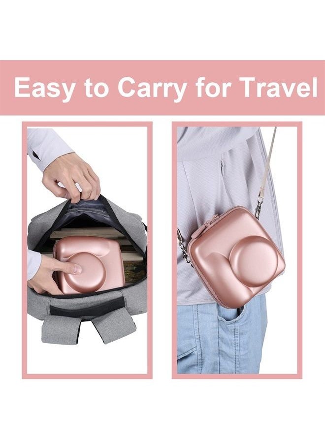 Aenllosi - Hard Carrying Case Replacement for Fujifilm Instax Mini 12/11 Instant Camera,Protective Case Compatible with Instax Camera Mini 12/11(Only Case,Blossom Pink) - Image 1