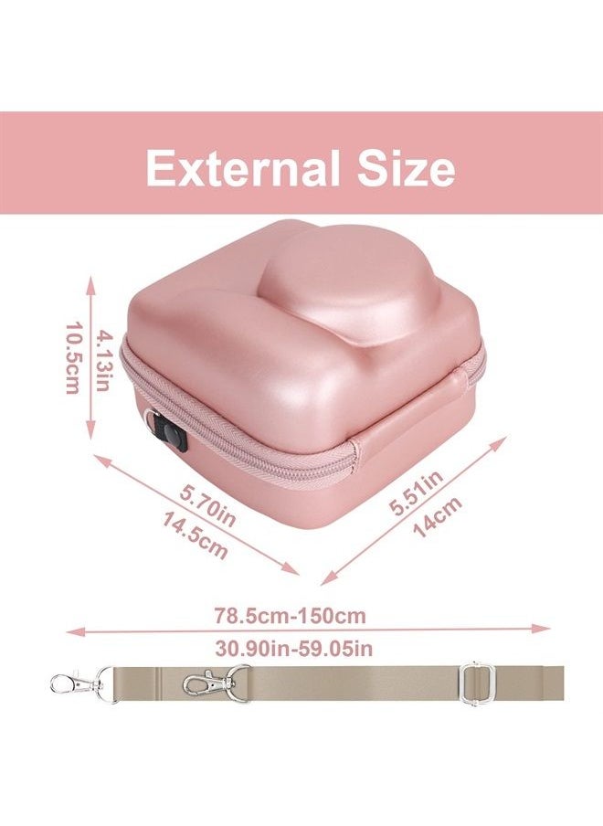 Aenllosi Hard Carrying Case Replacement for Fujifilm Instax Mini 12/11 Instant Camera,Protective Case Compatible with Instax Camera Mini 12/11(Only Case,Blossom Pink)  - Image 5