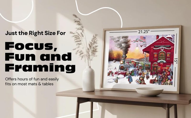 Buffalo Games - Charles Wysocki - Whistle Stop Christmas - 500 Piece Jigsaw Puzzle For Adults -Challenging Puzzle Perfect for Game Nights - Finished Size is 21.25 x 15.00 - Image 2