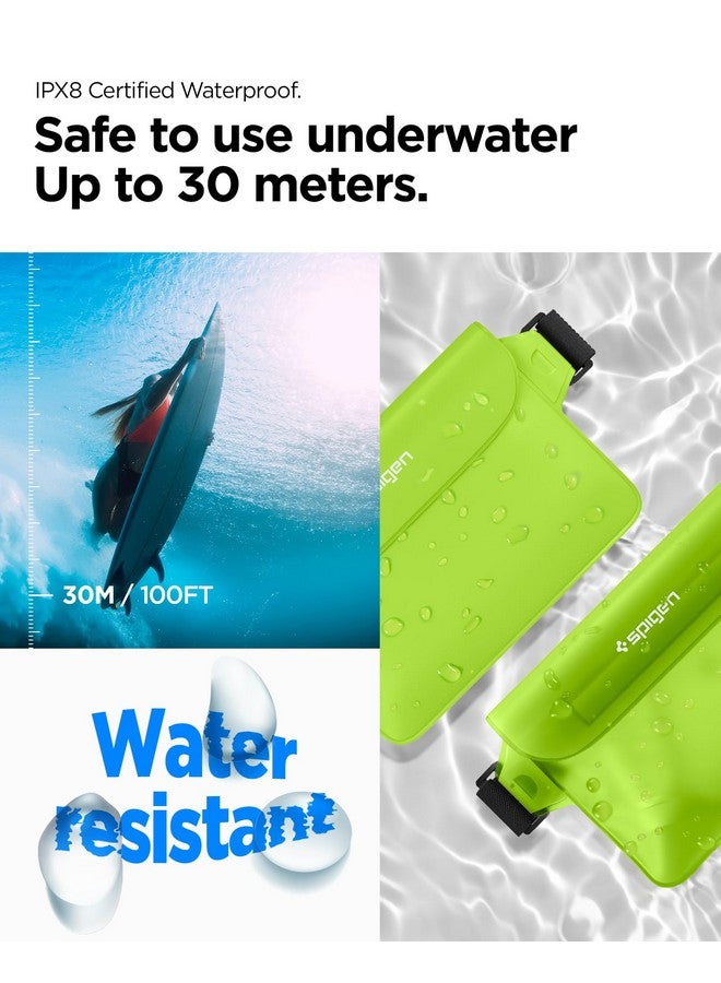 Spigen Waterproof Mobile Pouch (A620) for iPhone, Samsung Galaxy, Google Pixel and All Other Smartphones up to 8.7 Inches, Mobile Waterproof Pouch (IPX8 Certified, Pack of 2) - Cactus Green - Image 3