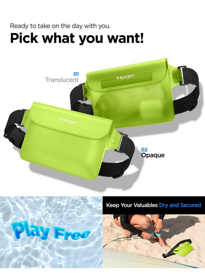 Spigen Waterproof Mobile Pouch (A620) for iPhone, Samsung Galaxy, Google Pixel and All Other Smartphones up to 8.7 Inches, Mobile Waterproof Pouch (IPX8 Certified, Pack of 2) - Cactus Green - Image 2