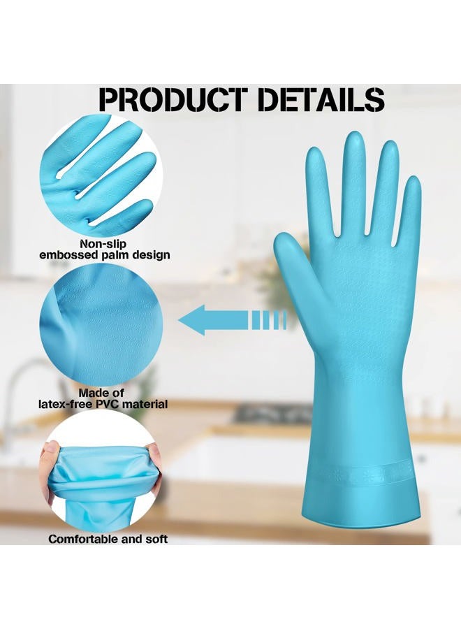 Yoande 12 Pairs Dishwashing Rubber Gloves Rubber Kitchen Gloves Reusable Cleaning Waterproof Household Gloves for Cleaning Washing Working Painting - Image 3