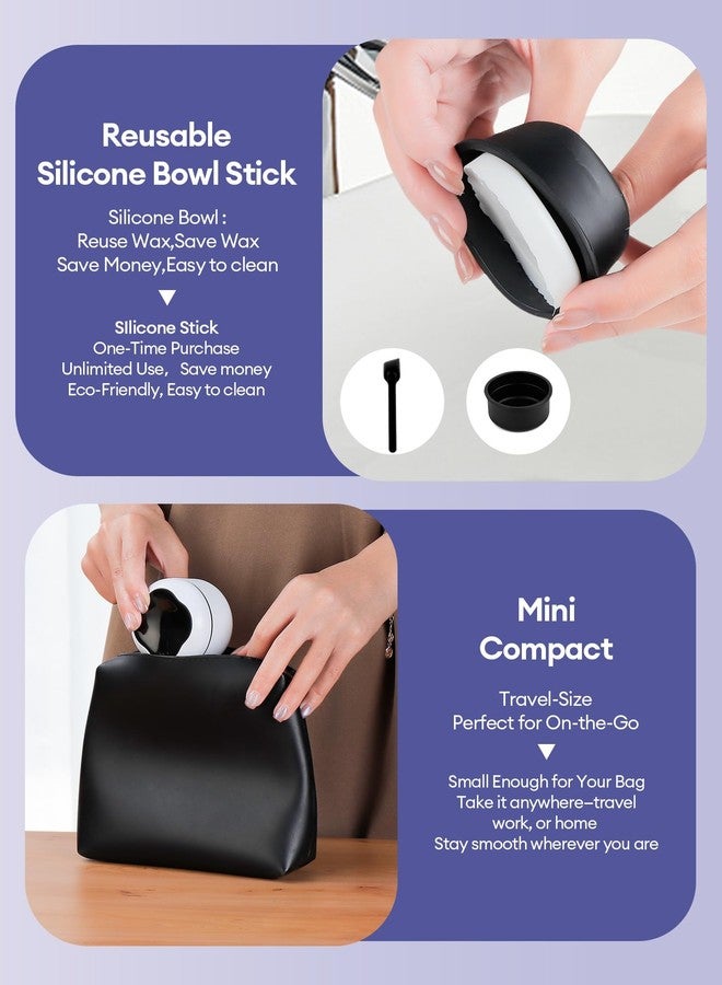 foreverlily Mini Wax Warmer for Hair Removal, Portable Silicone Wax Pot with Silicone Spatula, Wax Heater for Face, Nose, Eyebrow, Lip & Underarm, Compact Travel Kit for Men & Women, No Wax Beans Included - Image 5