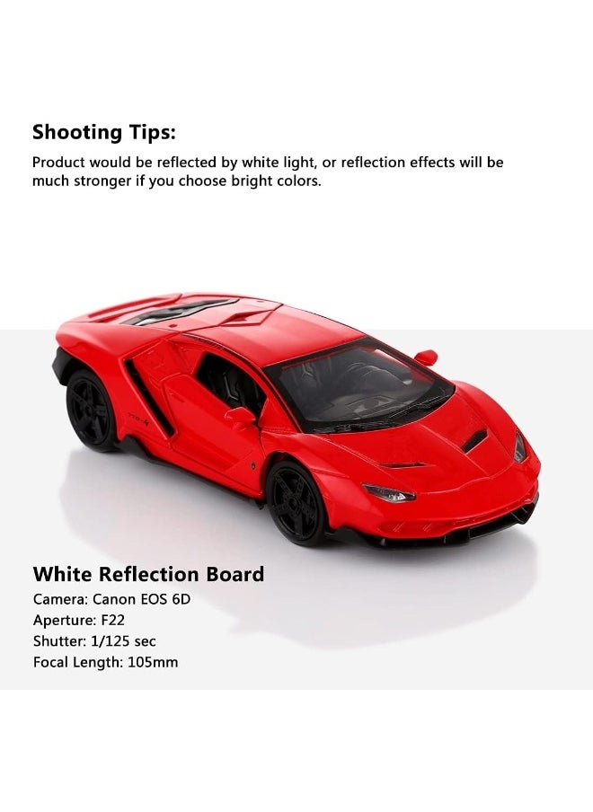 TPGP White & Black Acrylic Reflective Display Table Background Board, 20cm/12 inch Table Top Display Board for Small Product Tabletop Photography Shooting  - Image 4