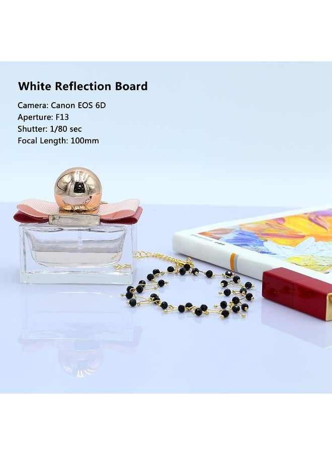 TPGP White & Black Acrylic Reflective Display Table Background Board, 20cm/12 inch Table Top Display Board for Small Product Tabletop Photography Shooting  - Image 5