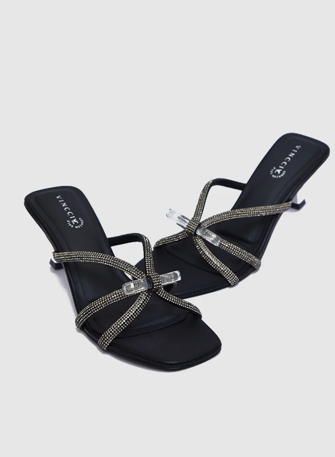 Vincci Multi Strap Mid Heel Sandals