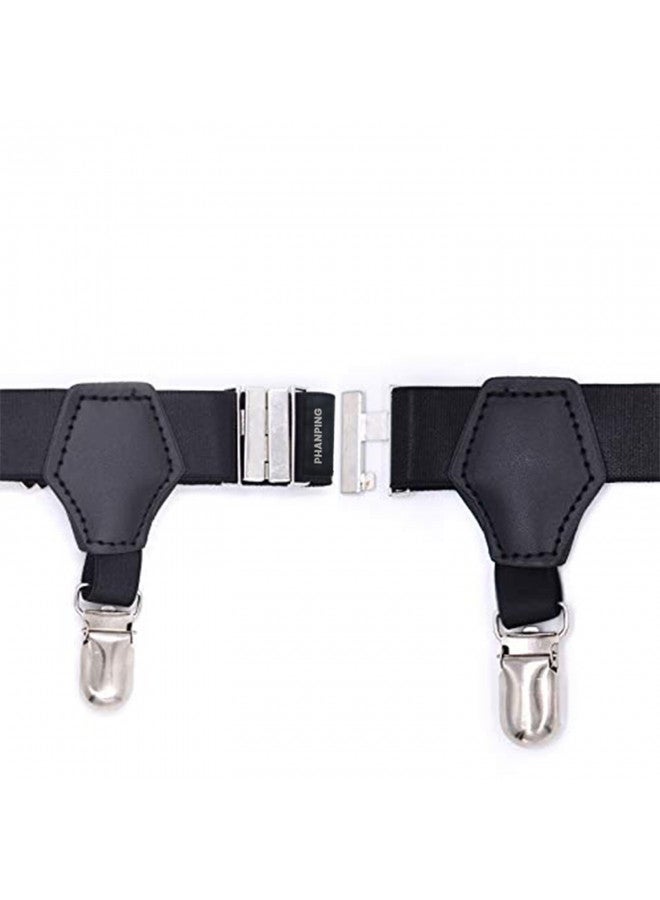 PHANPING Mens Sock Garters Belt Adjustable 2-pack Sturdy Clip Suspenders - Image 4