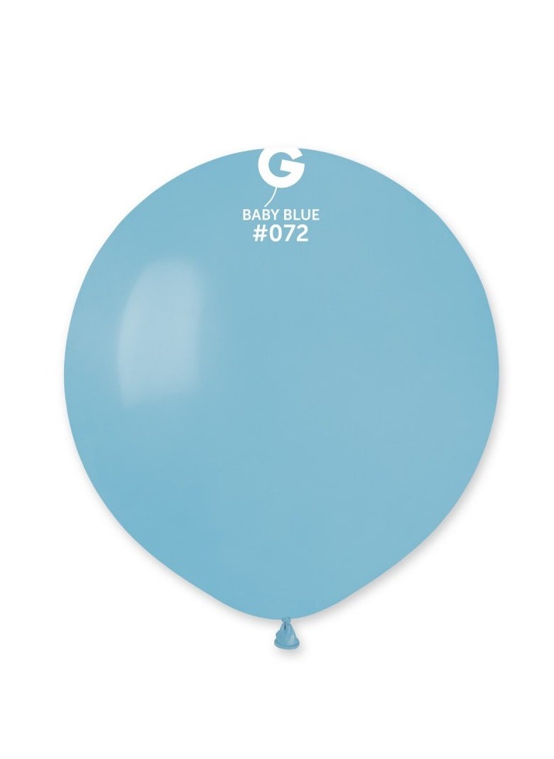 Gemar 19" Standard Baby Blue Latex Balloon 10Ct  - Image 1