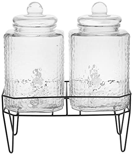 Style Setter Glass Beverage Dispenser with Stand (Set of 2), 1.5 Gallon Glass Drink Dispenser with Stand & Spigot, Party Drink Dispenser for Lemonade, Punch, Water, Juice Dispensers for Parties - Image 4