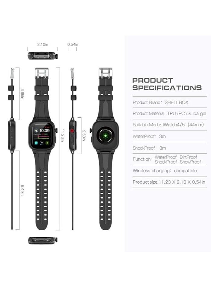 General Apple Watch 44mm Case Series 5/4, Waterproof Case with Built-in Screen Protector, Dust and Shock Case for iWatch Series 5/4  - Image 2