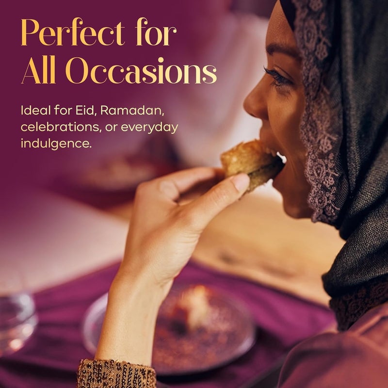 Abu Al Jedi 750g Mixed Baklava - Premium Arabic Sweets Gift Box for Eid, Diwali, and Special Occasions – Middle Eastern Dessert – Traditional Baklawa - Image 5