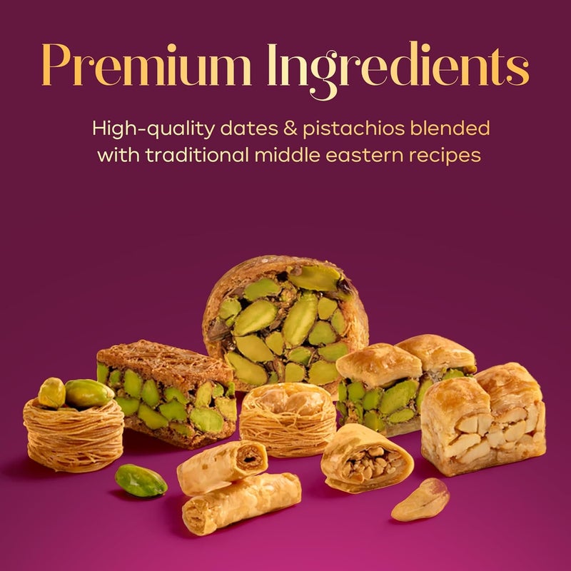 Abu Al Jedi 750g Mixed Baklava - Premium Arabic Sweets Gift Box for Eid, Diwali, and Special Occasions – Middle Eastern Dessert – Traditional Baklawa - Image 3